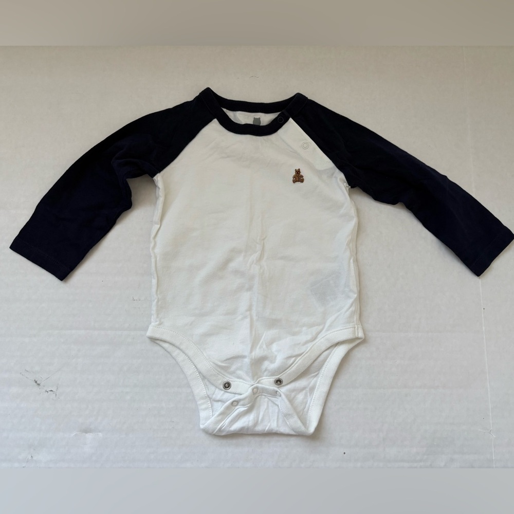 Baby Gap Bundle of 6 Long Sleeve Bodysuits Cotton Sz 12-18M Blue Gray Henley - Picture 7 of 9